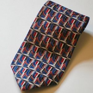 MEN'S TIE BY GIANFRANCO RUFFINI IN RED/BLUE/GREY